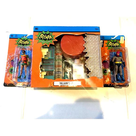 Mcfarlane Batman Retro 66 Classics TV  1960s Villain's Lair Joker Riddler Lot - Picture 1 of 13
